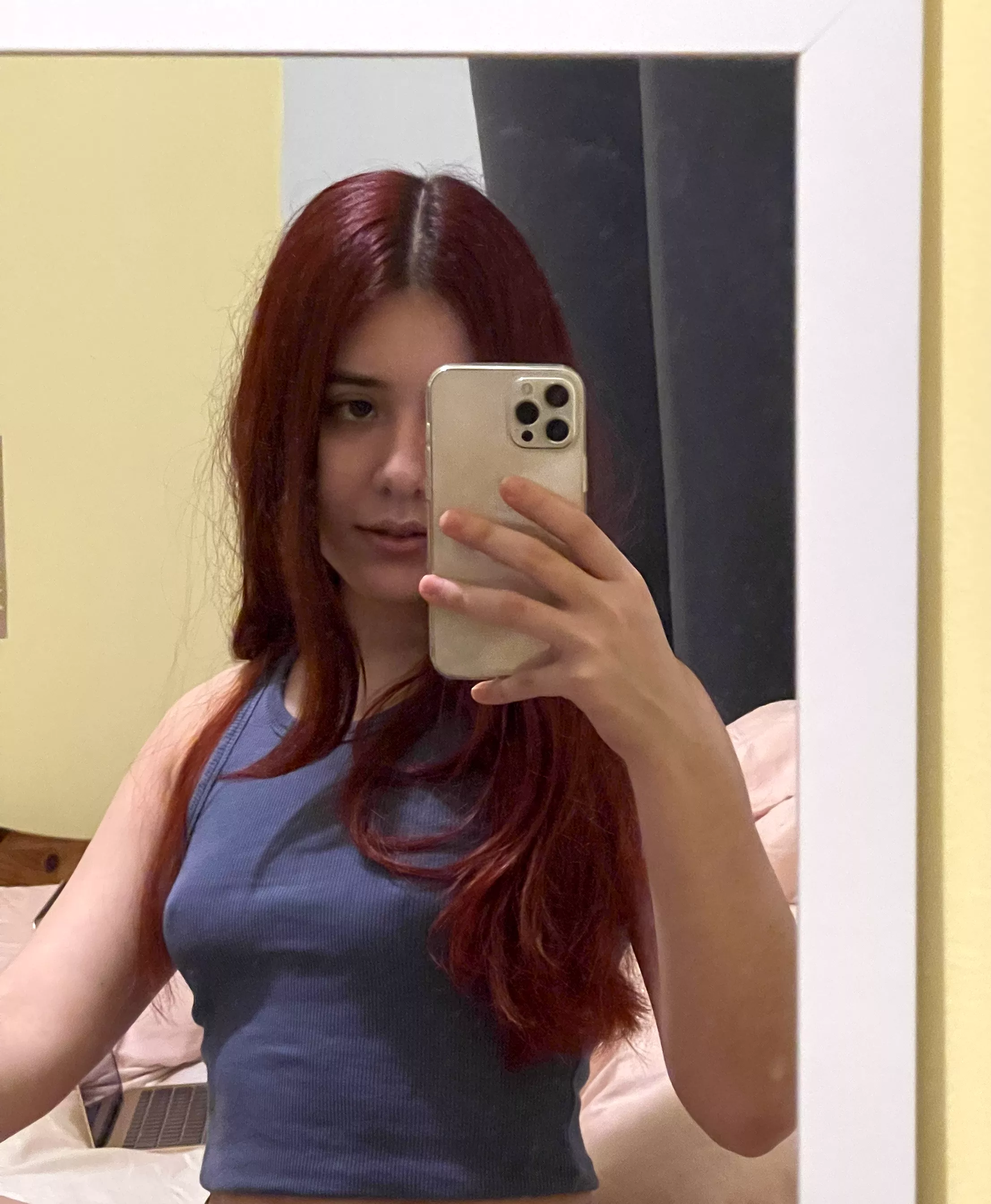 being at home means no makeup and no bras