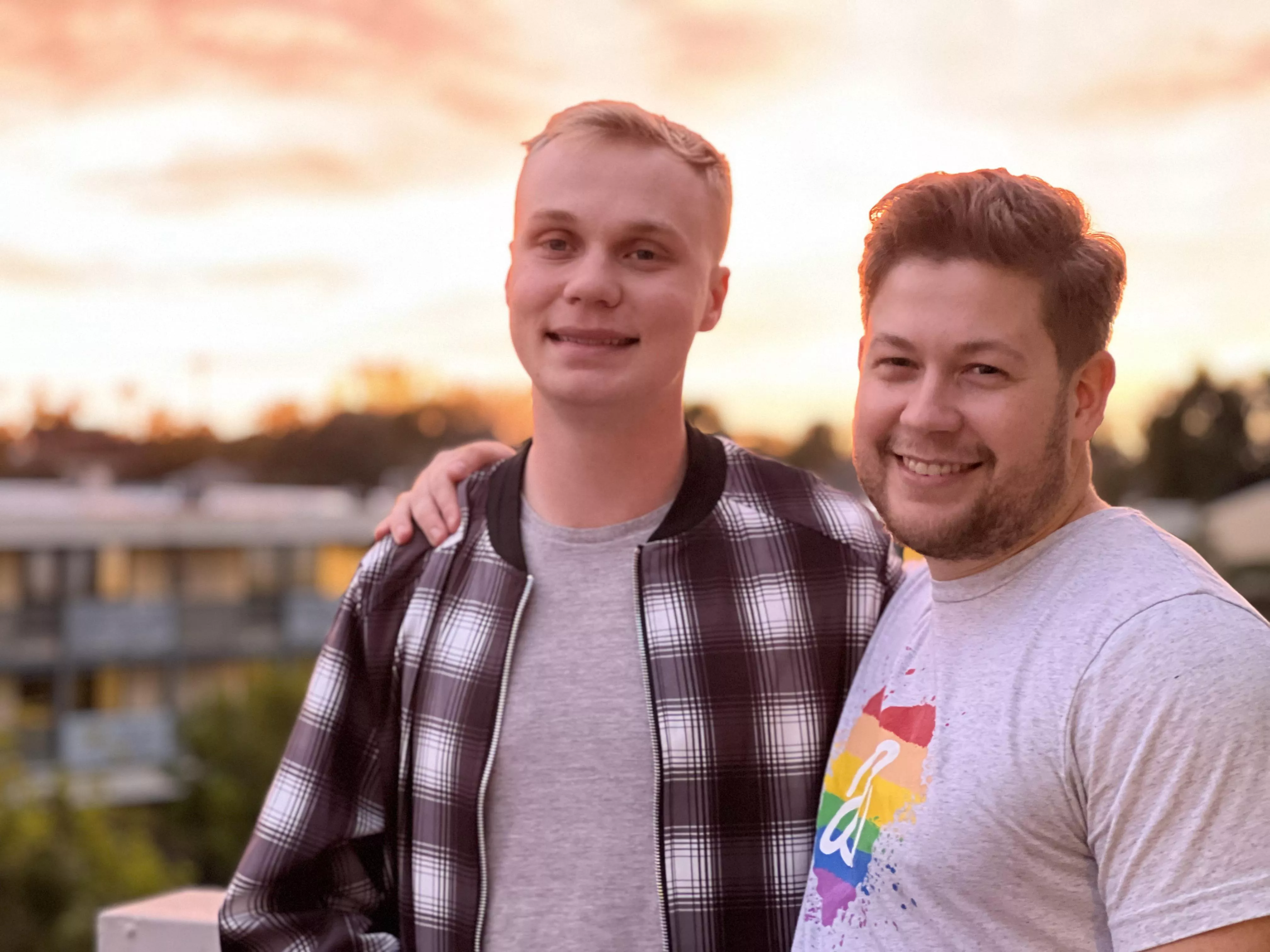 Boyfriend and sunset