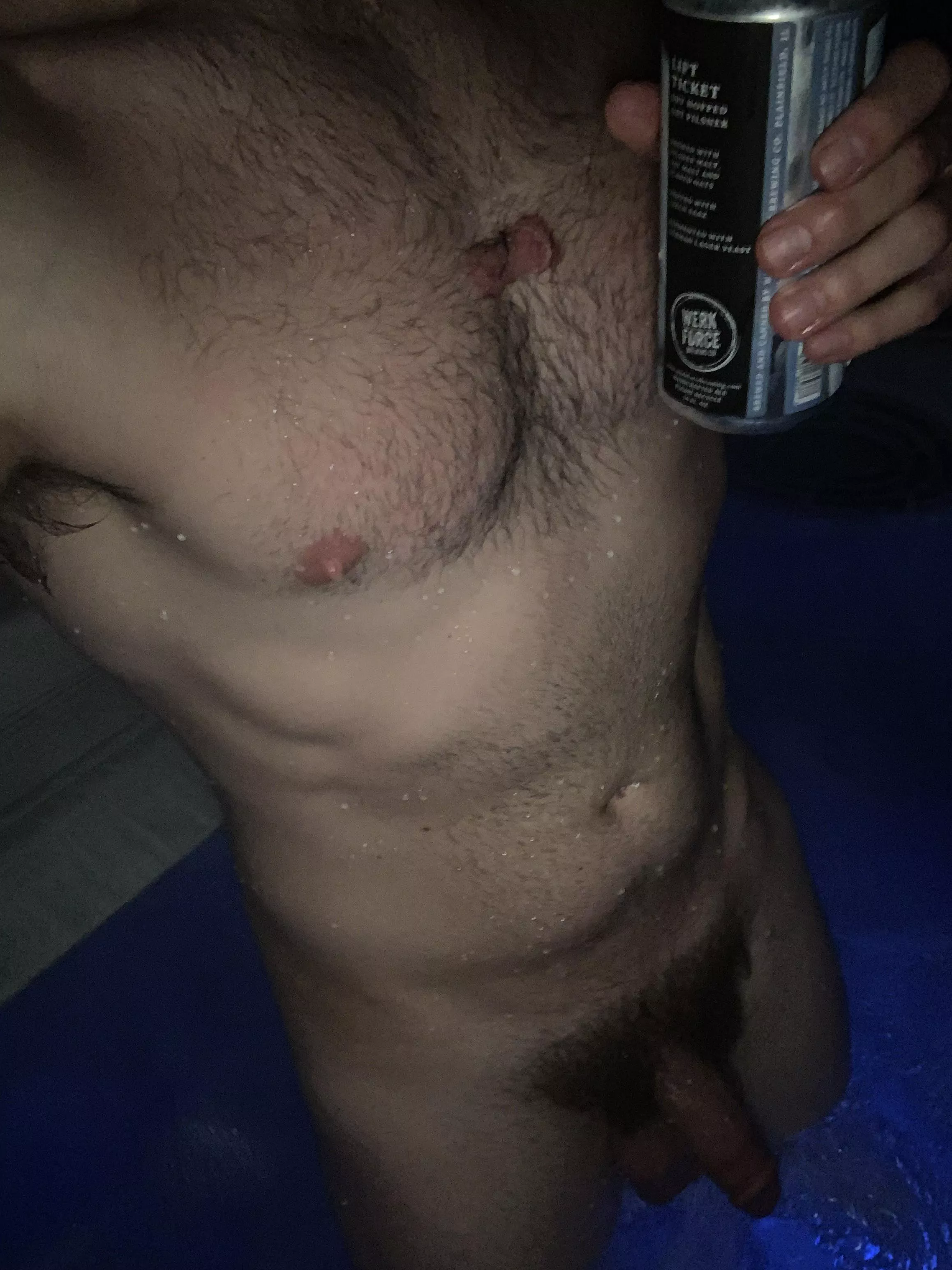 Enjoying the hot tub this evening. Happy Friday!