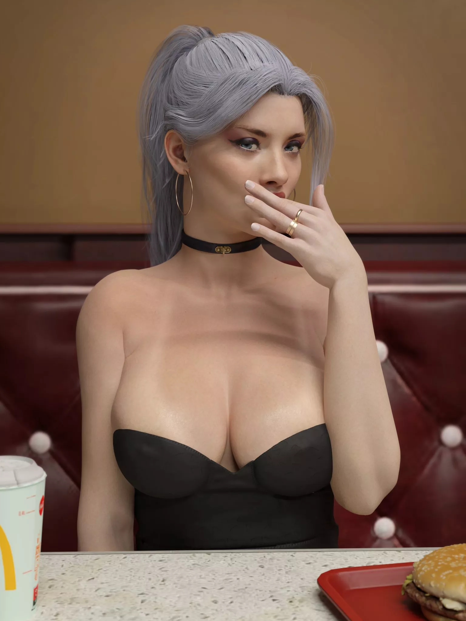 Fine dining with Black Cat (emberstock) [Marvel]