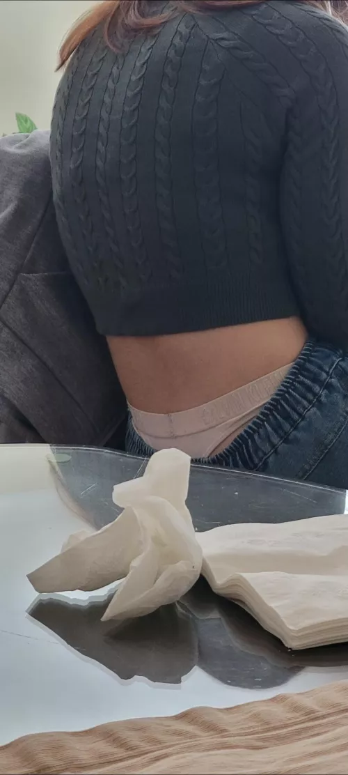 girl showing off CK thong