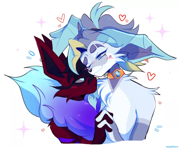 i think they like eachother (my art)