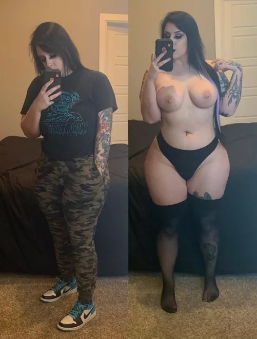 Imagine the shock on your face when I strip in front of you for the first time. 😅