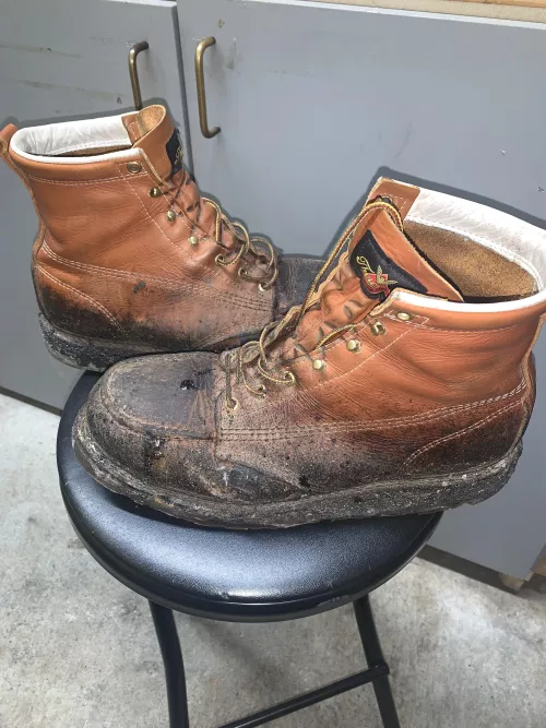 I’ve been wearing these Thorogoods for about a month and a half.