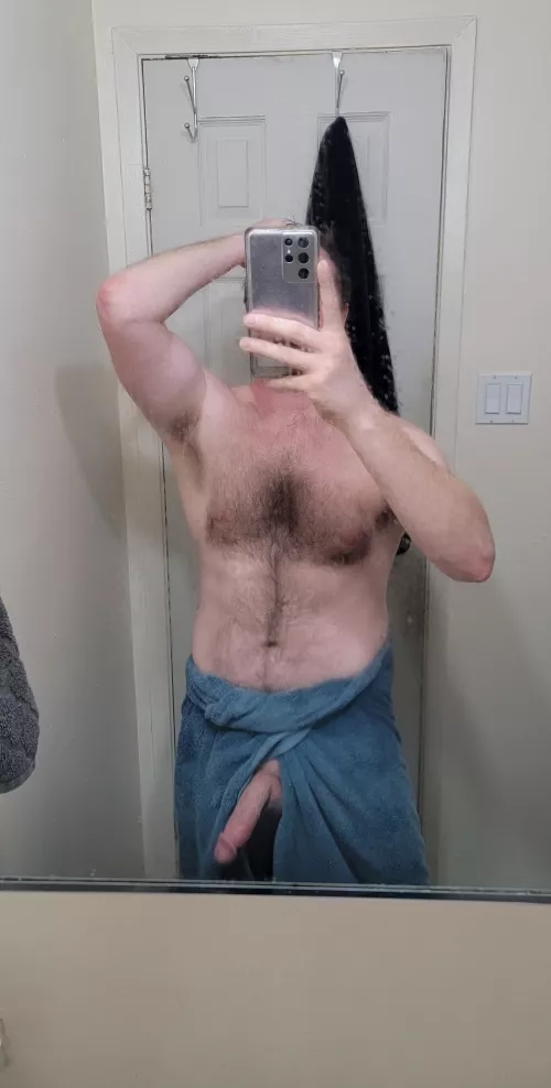 Just a towel on (towel on) (M)