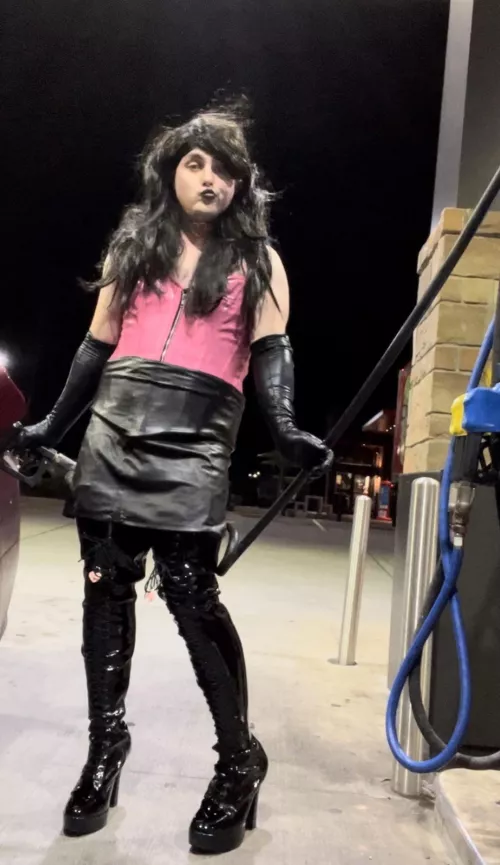 Pumping gas like a good girl