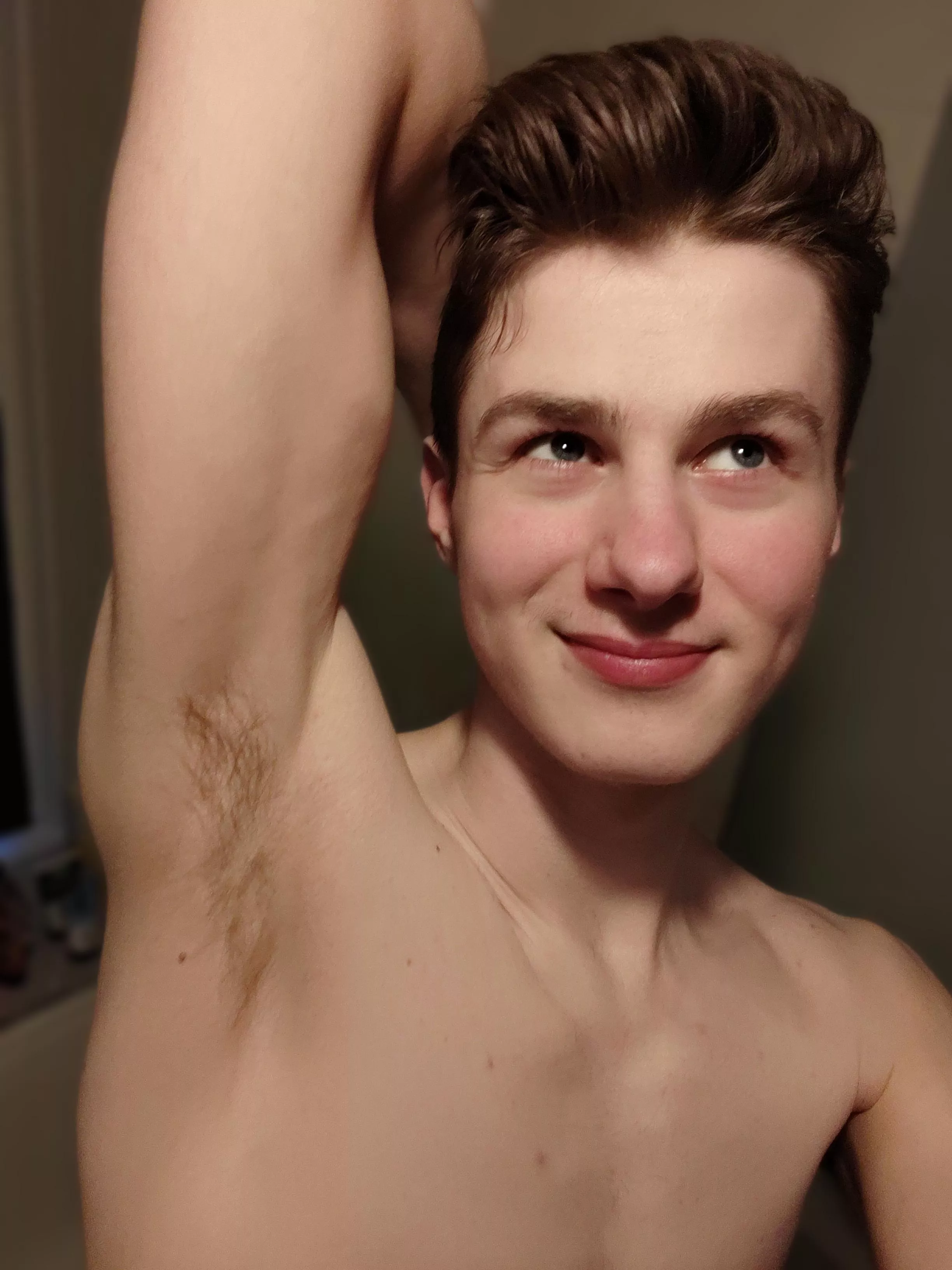 Red and sweaty from some 