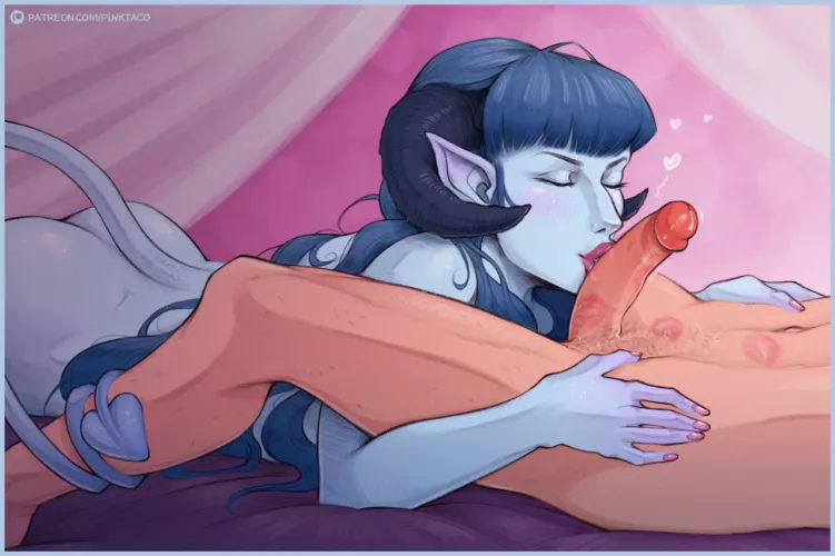 Sensual succubuss blowjob