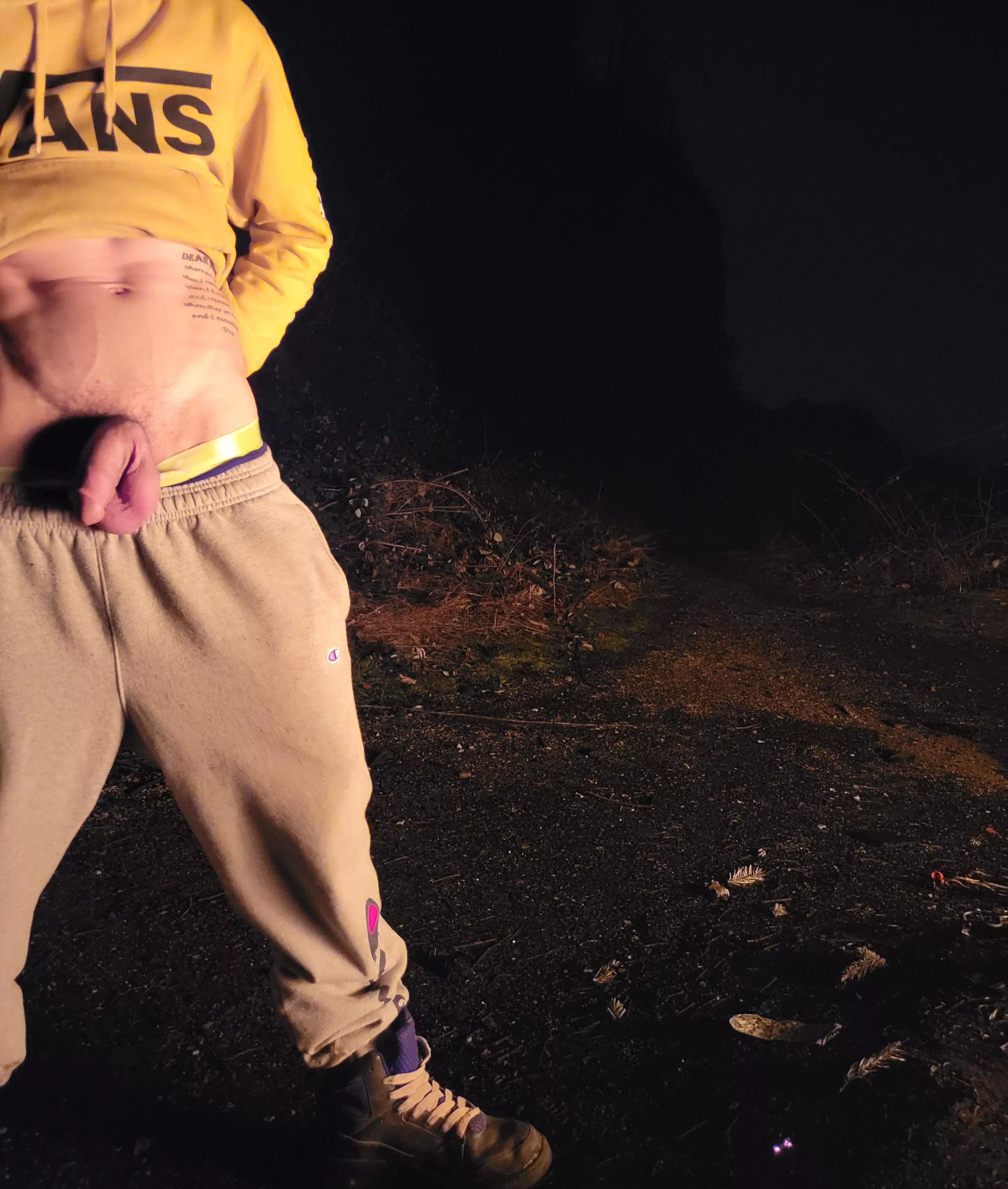 Warming up by the fire