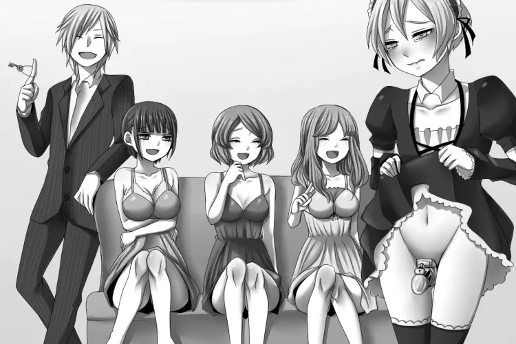 You never thought your tomboy friend would expose your chastity secret when they found out about it. But its been a month of them holding your key and they told you there were 3 surprises waiting for you in the living room.