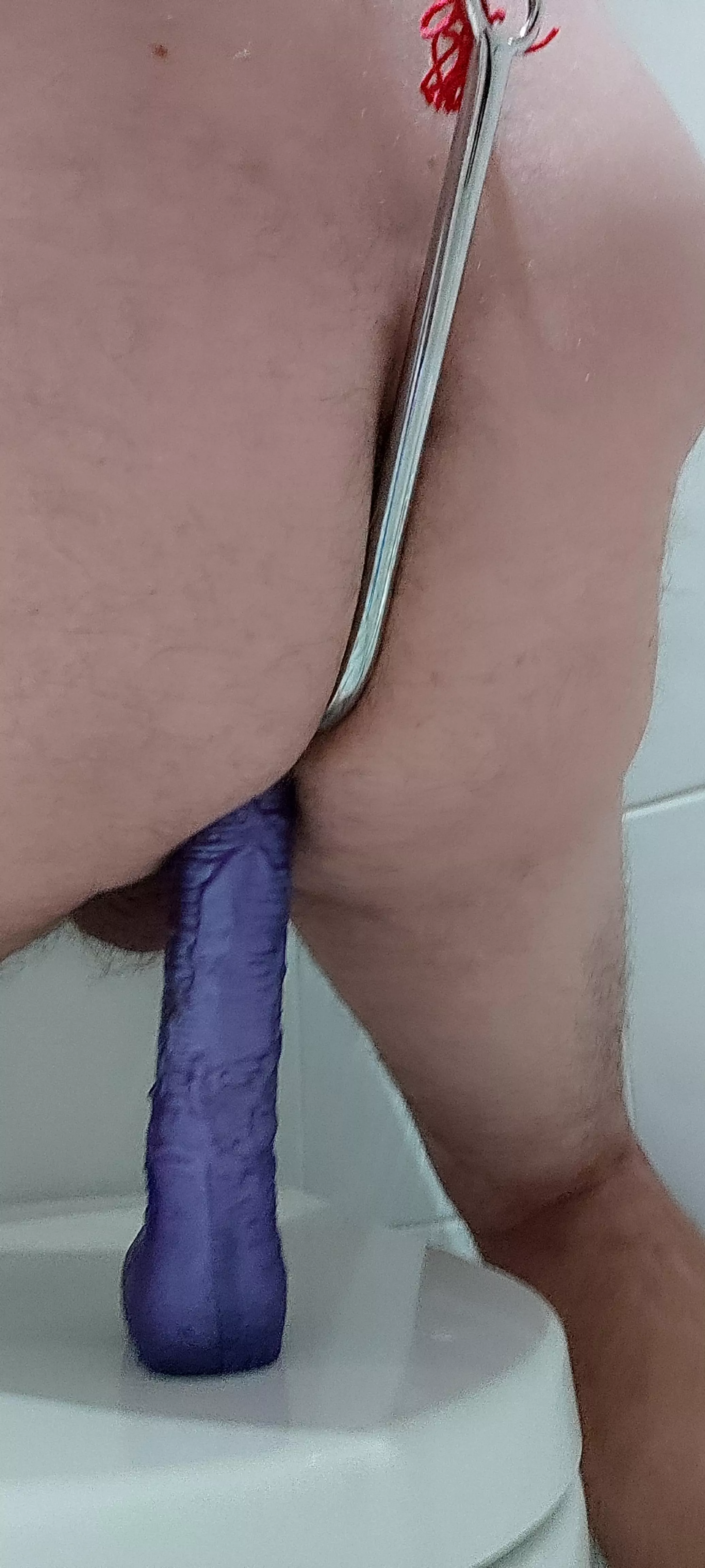 anal hook and huge dildo in my ass