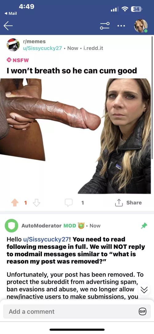 Dad? Brandon begged me to take 15 loads of cum from huge black cocks and I need you to let mom fuck them too! You and Brandon will open wide and eat cum all day!