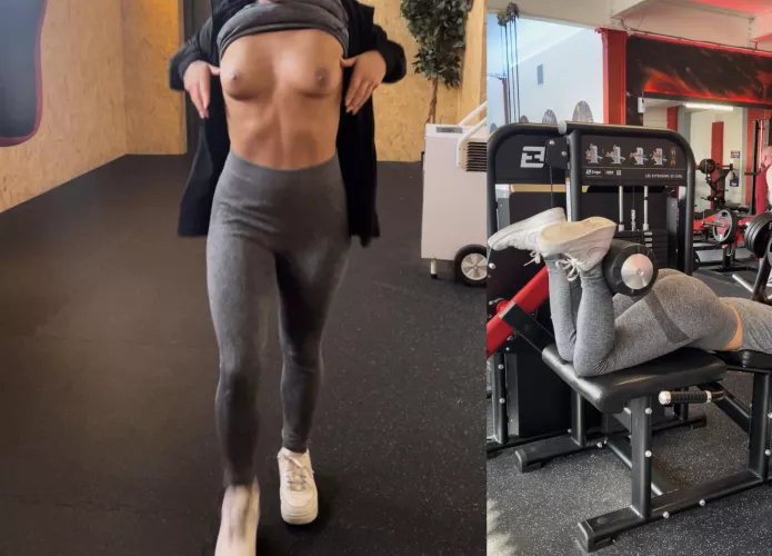 I asked my PT to take a progress pic of me. I don’t think he expected me to [f]lash him 😅