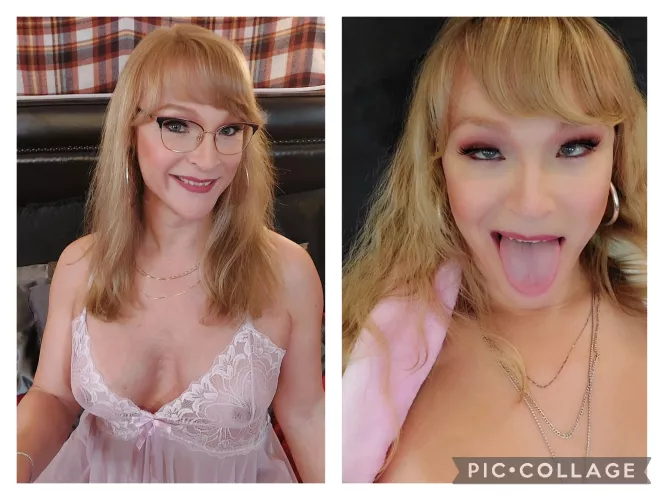 I love getting dolled up and making this face when a guy's about to cum on me (oc)[T]