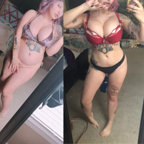 I stopped gaining weight in April, this is the result of 3 months of normal eats. still thicc 🙏 maybe more generic bimbo tho..