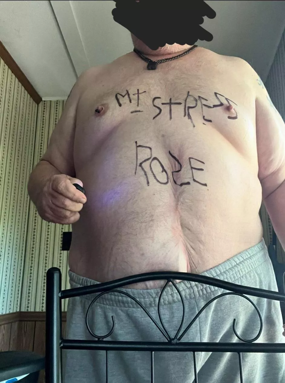 Introducing Mistress's slave he is collared and caged.