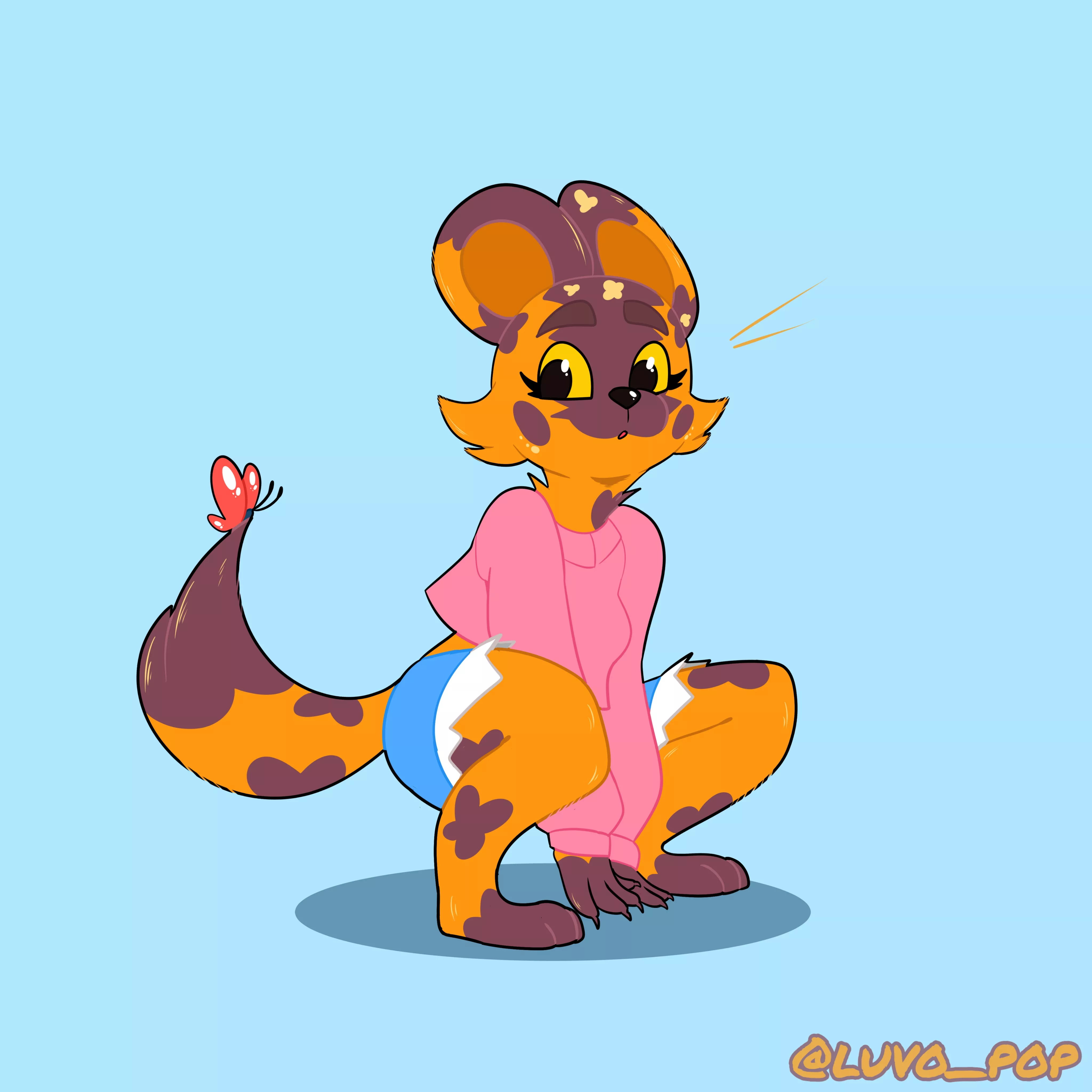 More pose practice with Lyca 🦋 (art by me)