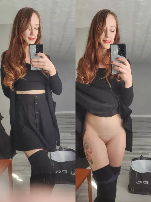 ready for the market in my skirt