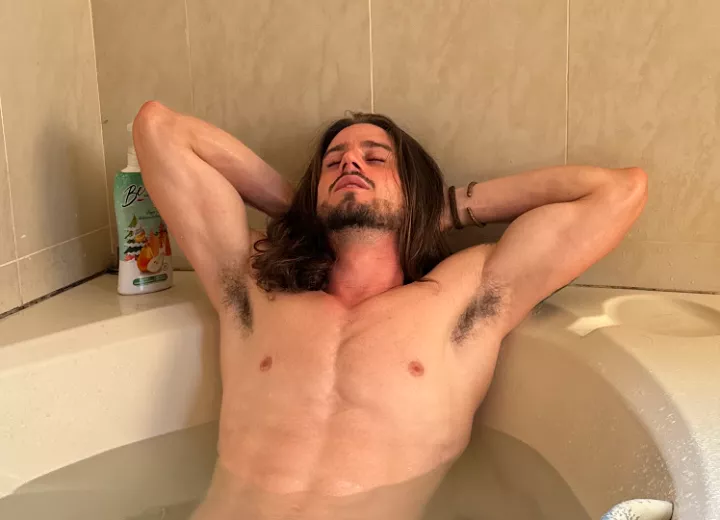 relaxing in the bath