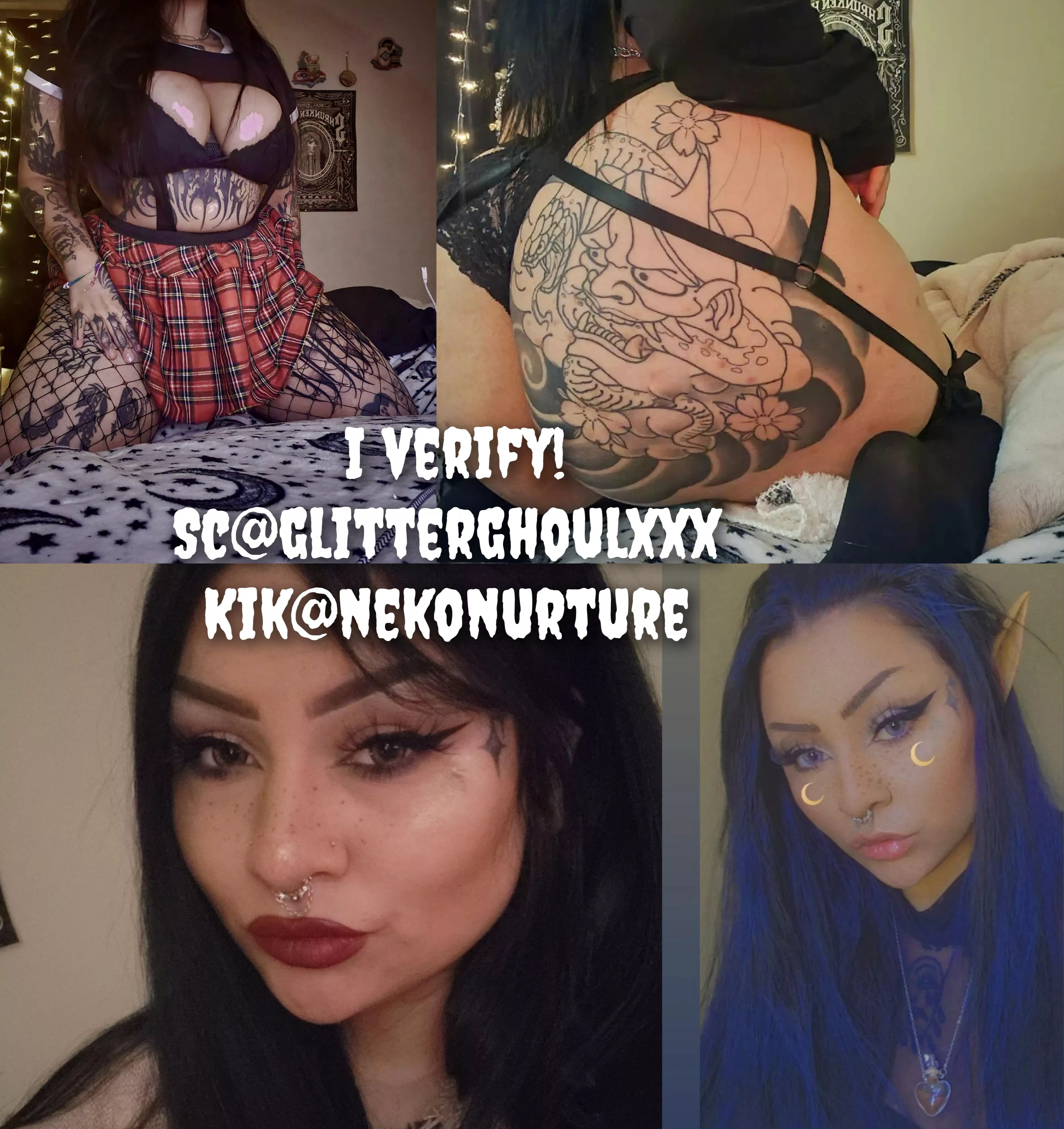[selling] 🟢 available for kink sext, cam sessions, weekly or daily girlfriend experience, custom content and more! I VERIFY! I can squirt and do really kinky shit. sc@glitterghoulxxx kik@nekonurture telegram@nekonurture