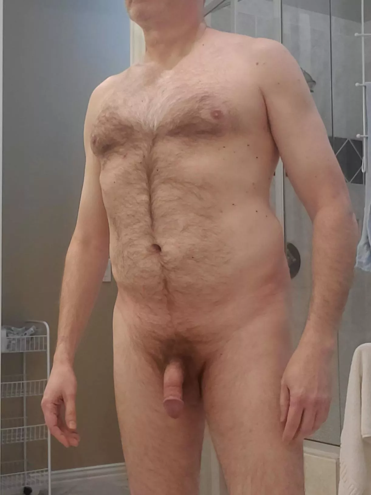 Shower time. Cum help reach my crevices?
