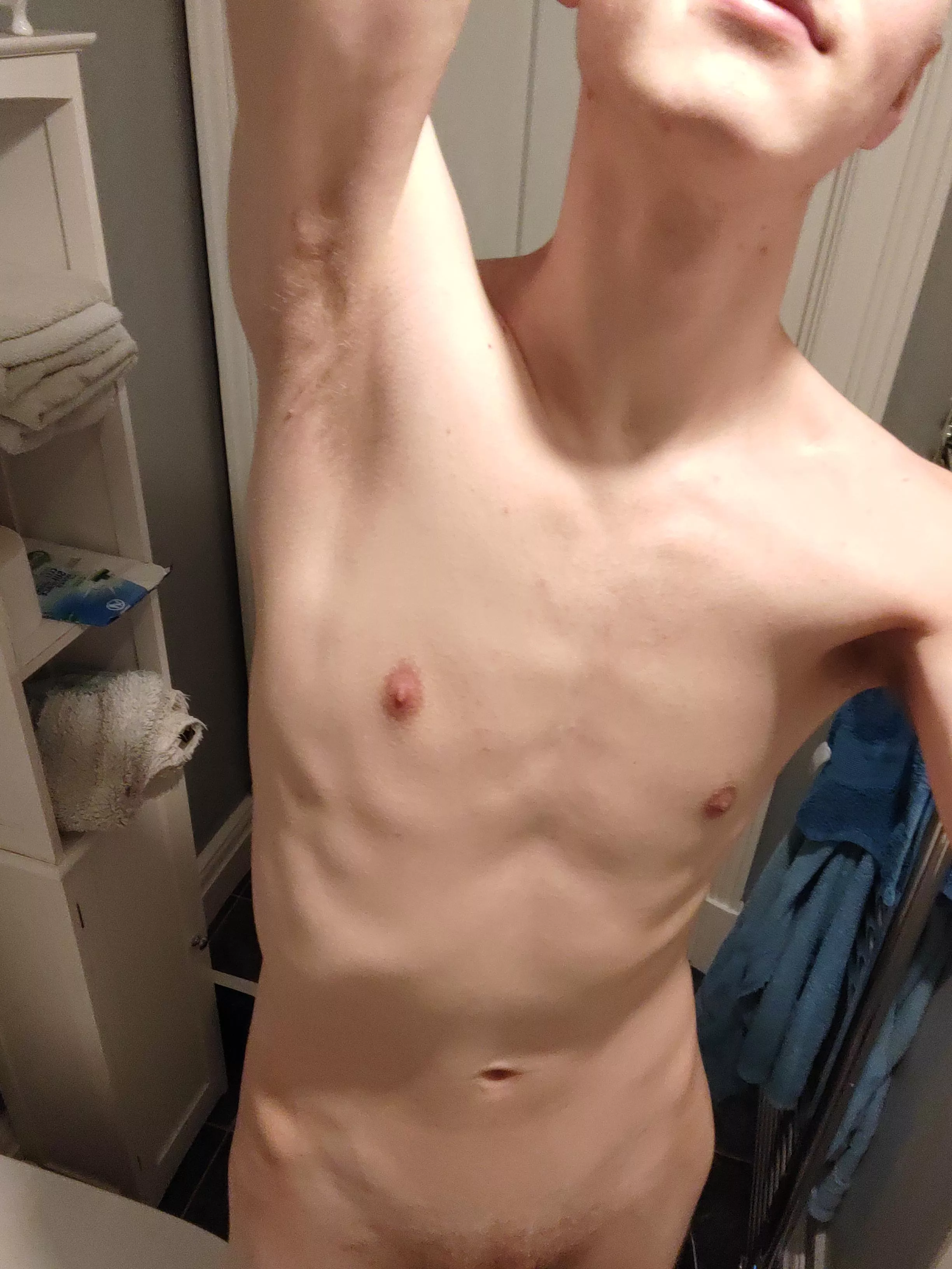 Showering again after getting sweaty today