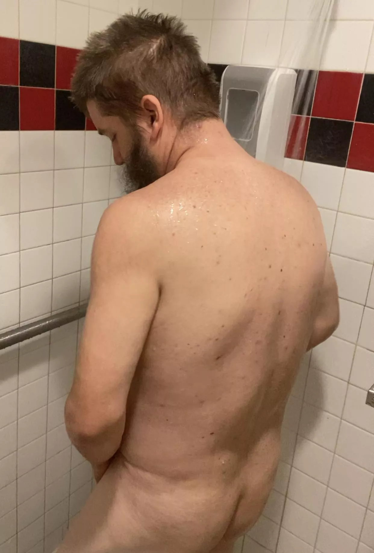 Showering at the gym. Would you join me?