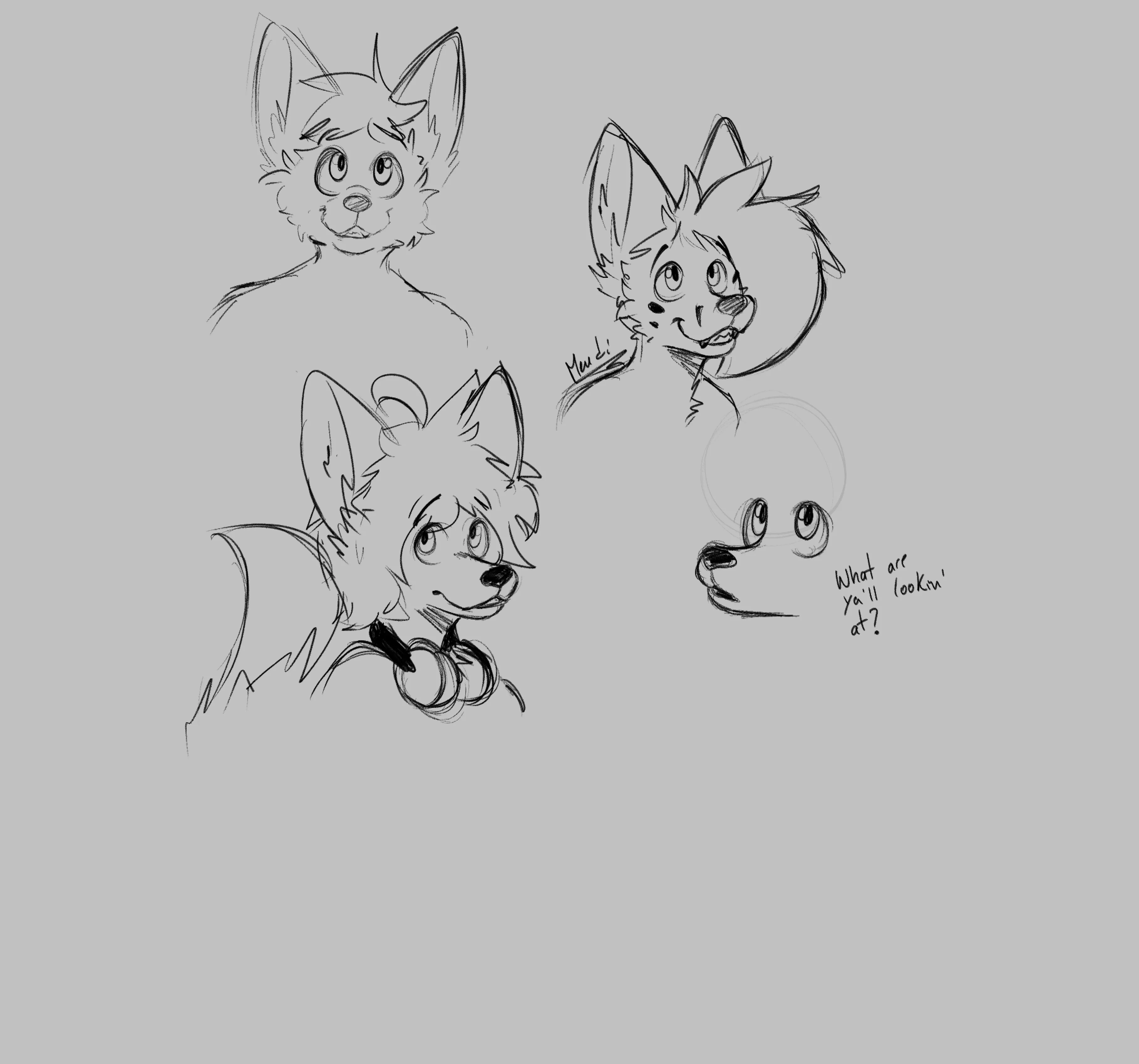 Some floating heads (quick sketch) | art by me
