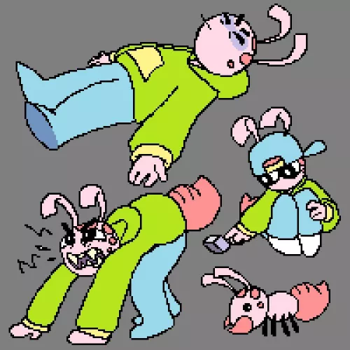 Some lil' ms paint sketches! Look at that lil' guy!! 🐜