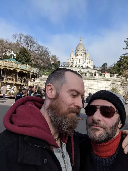 Spending valentine's in Paris with my (left) amazing boyfriend (right).