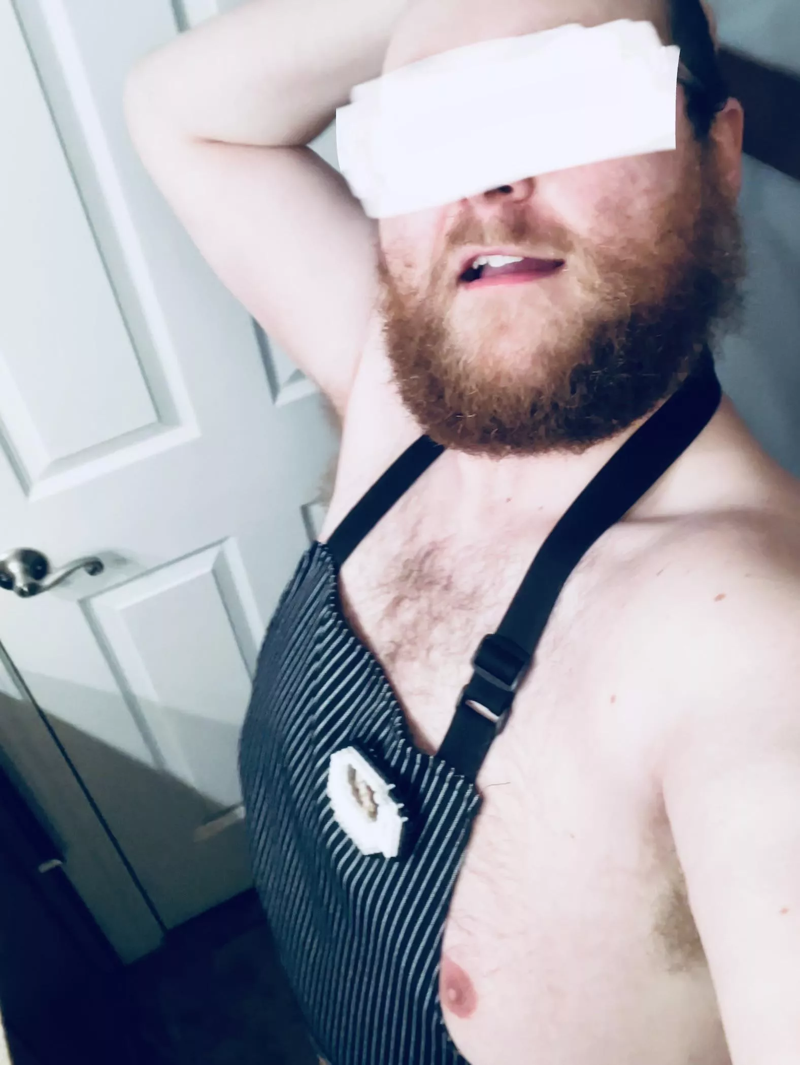 Still shy, but less clothes. 😙