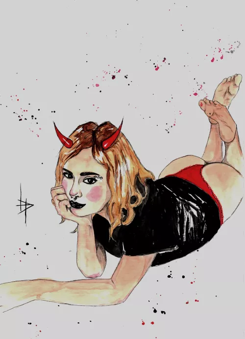 Sweet Emotion, me, Watercolor on paper, 2023