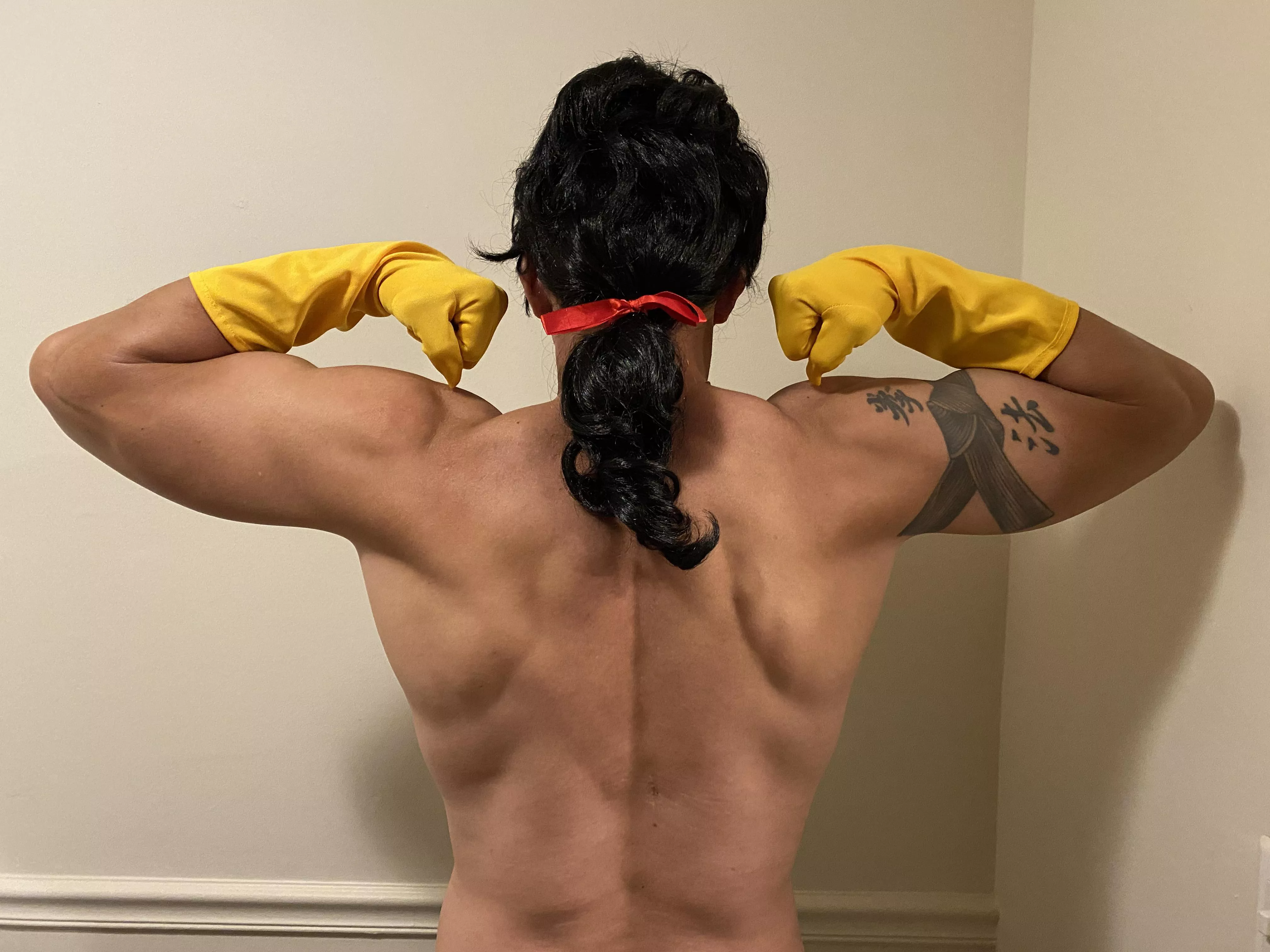 This Gaston has tattoos!