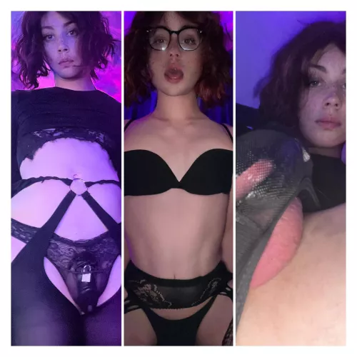 2 weeks locked and I can’t stop leaking through my cage 😳💕💦