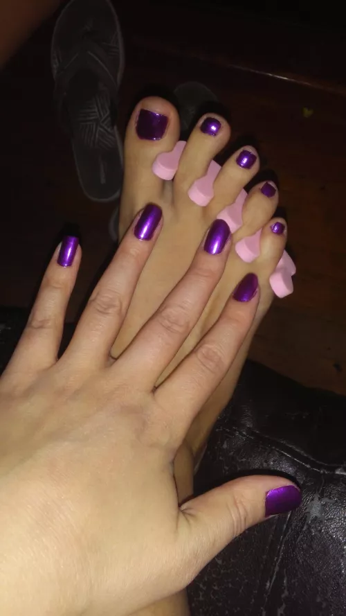 40F Do we like the purple? I guess I should have painted them green. Sorry philly