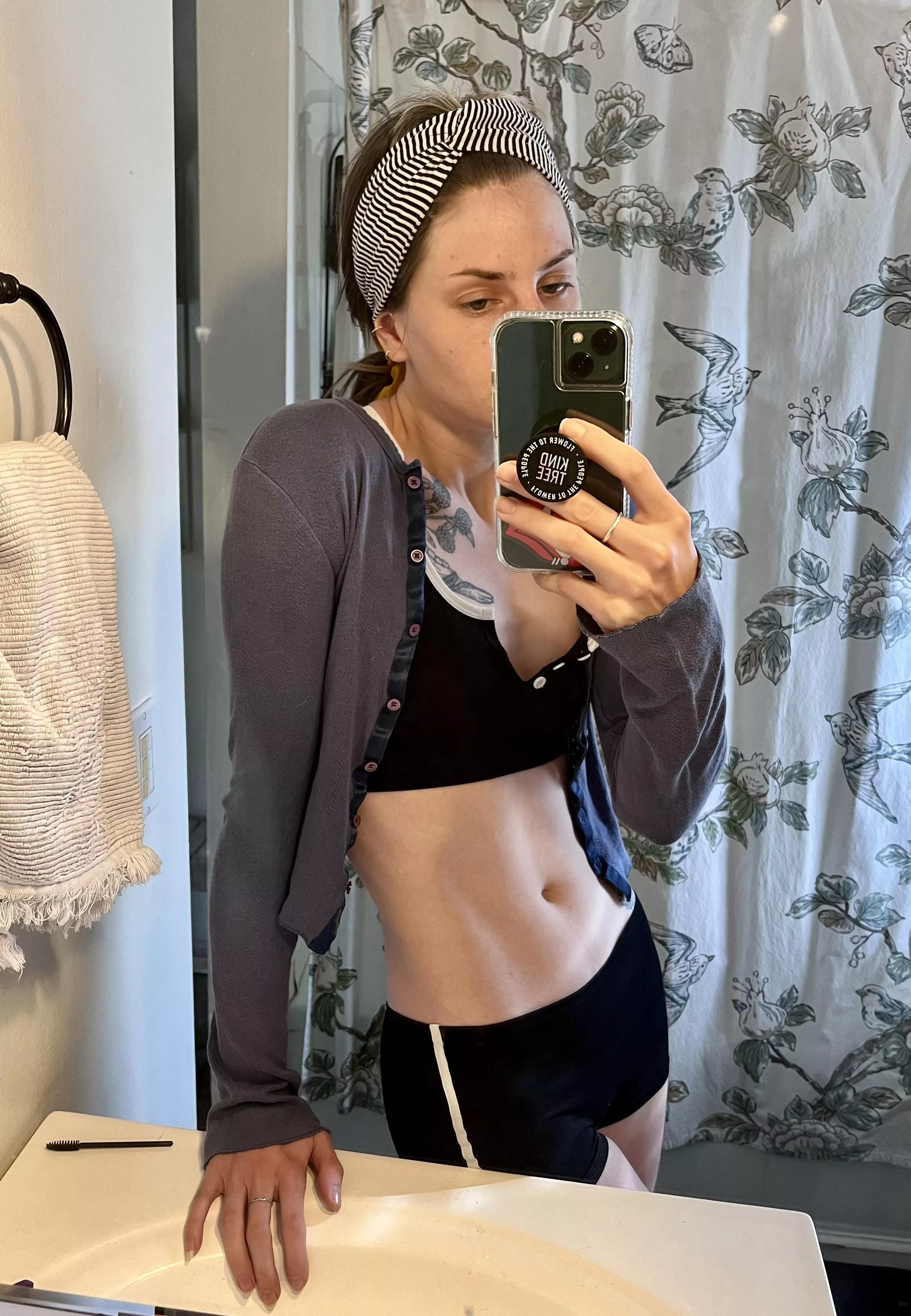 A matching cropped set