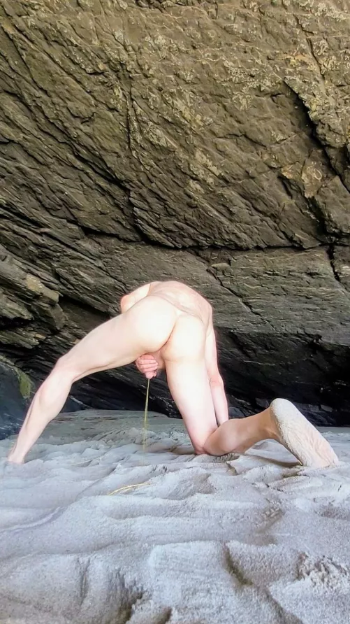 After a skinny dip, he grabbed my clothes and told me he wouldn't give them back unless I let him take photos of me pissing 😂