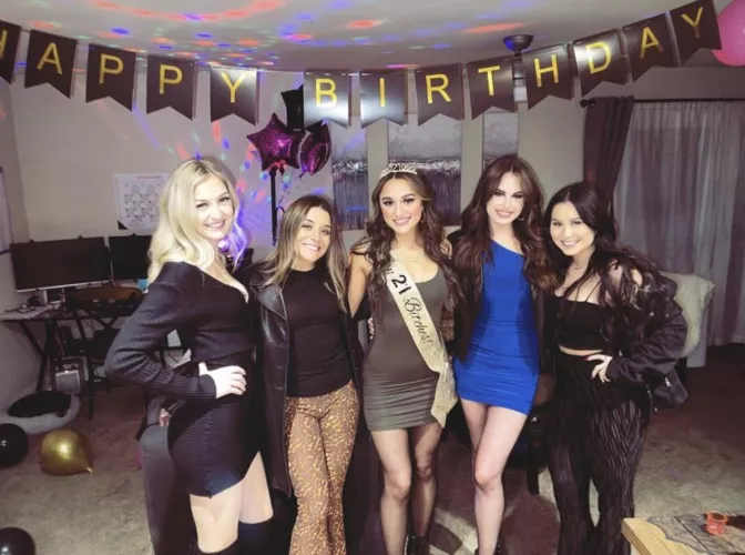 Birthday girl and her birthday bitches