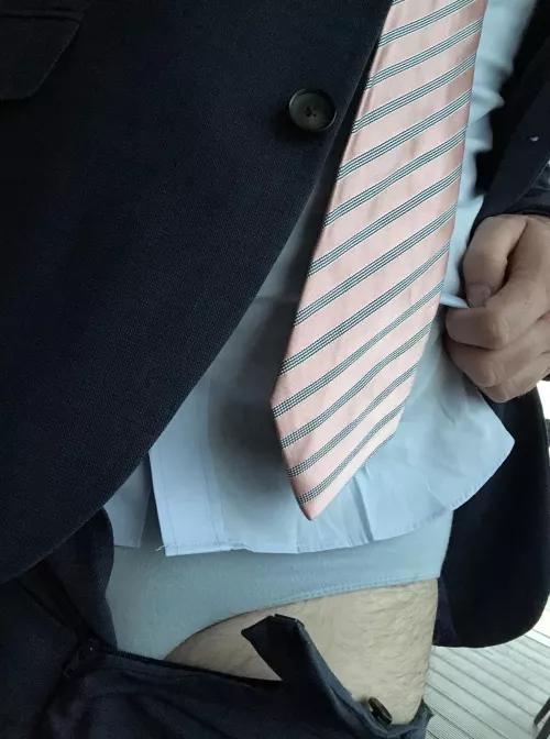 First day back at work after a week off. Feeling blue about going back to work, so blue briefs were a good option today.