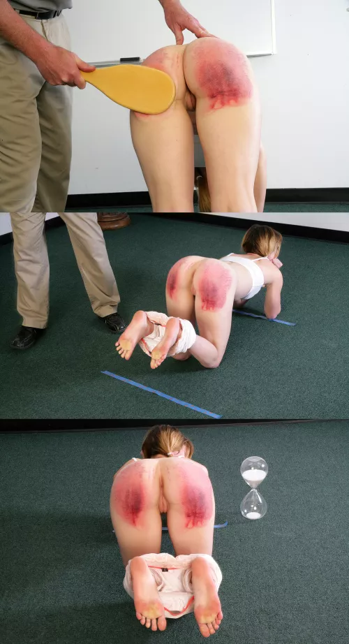 How long should we keep her on her knees for?