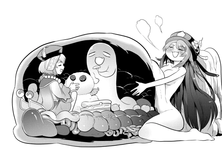 {image} Qiqi found the best spot to build a snowman [vore] [Organs view]