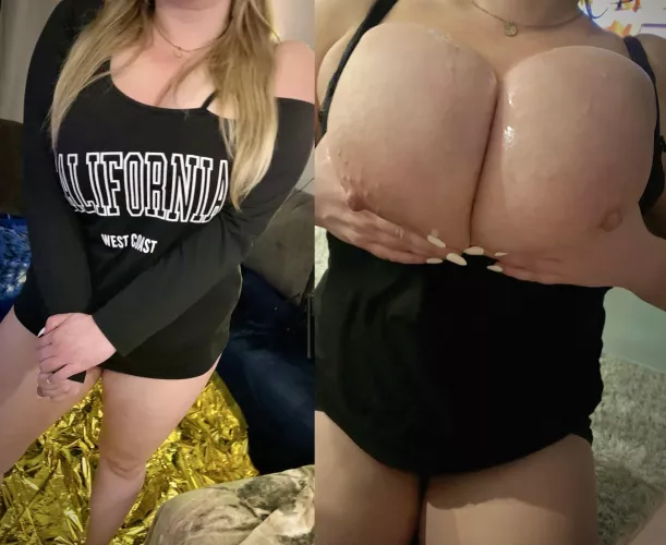 Love getting my huge soft tits messy