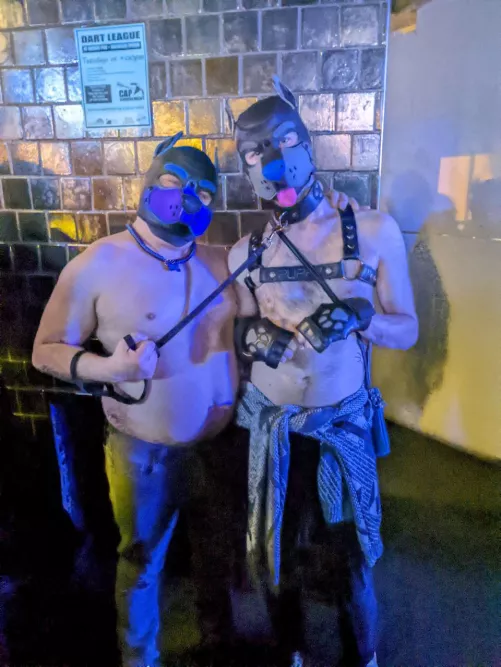 My beta and I at a local bar at Pup Night