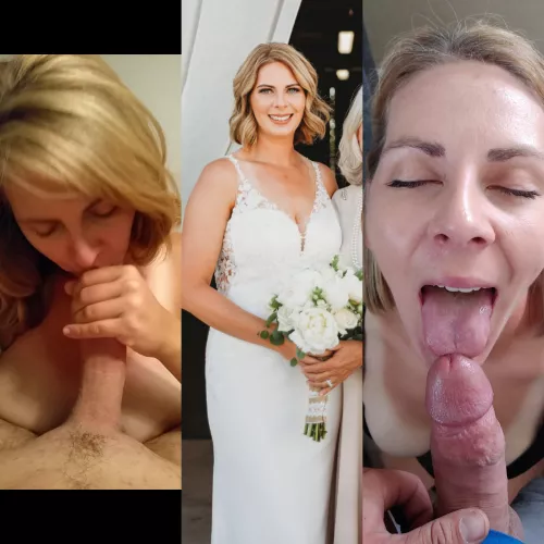 Night before, ceremony then honeymoon. Had to get one final single BJ in.