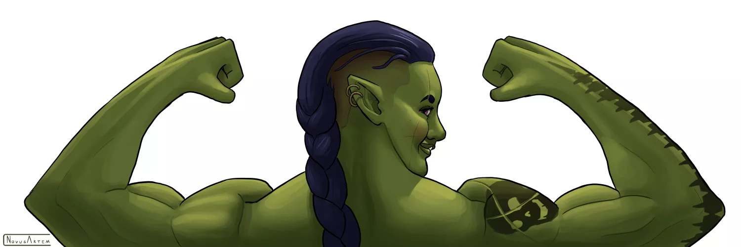 [OC] My Orc character posing