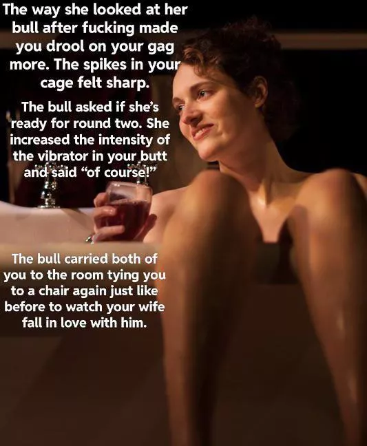 Taking a bath with her bull.