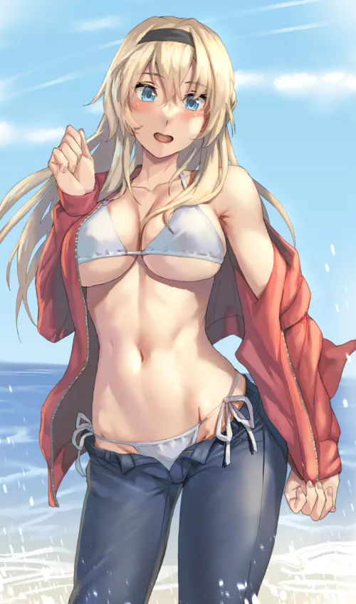 Warspite switching to beach mode [Kancolle]