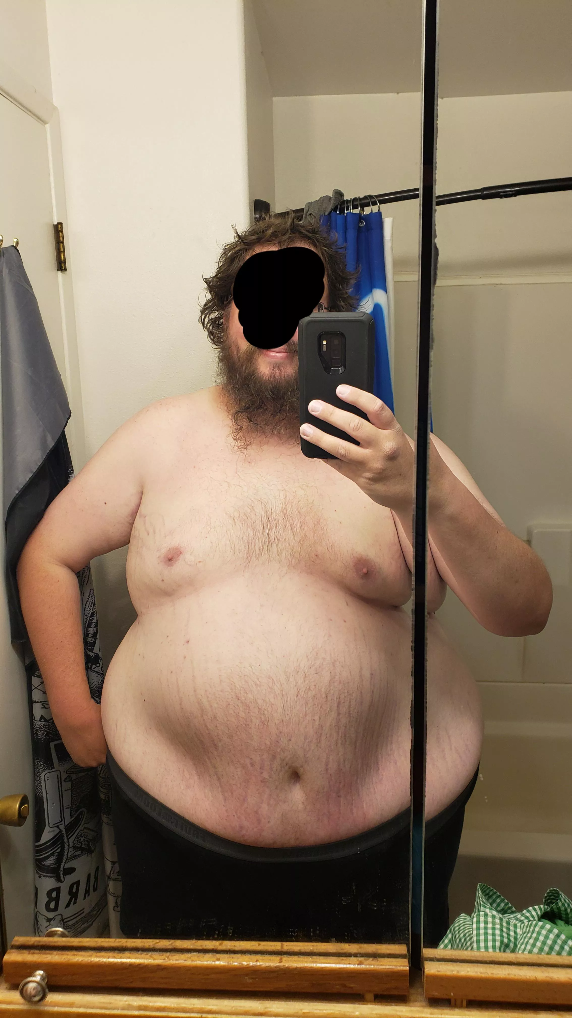 37, and finally accepting my body for what it is! This shot is post shower, hope you like it! :)