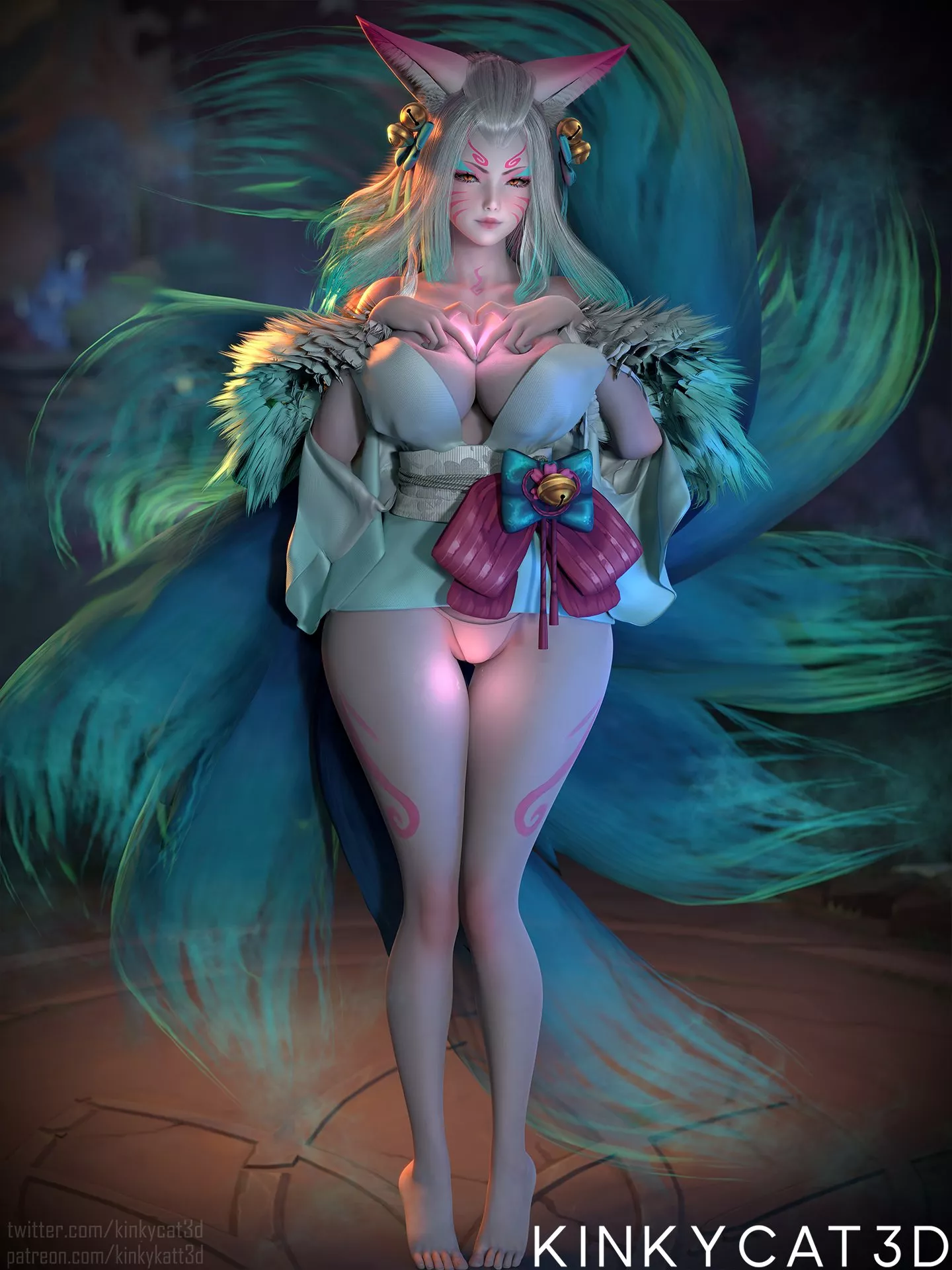 Ahri Spirit Blossom (KinkyCat3D)