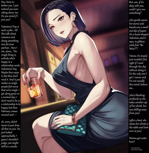 Alone on Valentine’s Day [wholesome] [gender neutral pov]